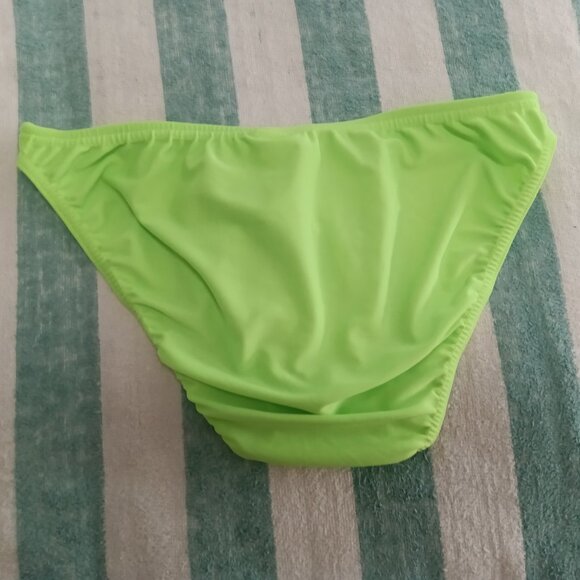 (*) DESIGNER LOW CUT MODUS VIVENDI LIME GREEN SWIM BIKINI, SIZE "S" (Pre-Owned) - Picture 2 of 5